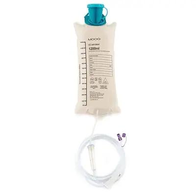 Zevex - GR1200-E Gravity Bag Feeding Set with ENFit™ Connector Moog® 1200 mL