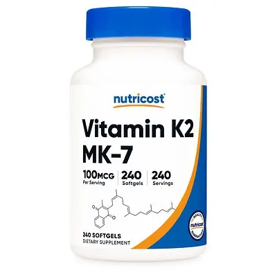 Nutricost - NTC361101 Dietary Supplement nutricost® Vitamin K2 MK-7 100 mcg Strength Softgel 240 Per Bottle