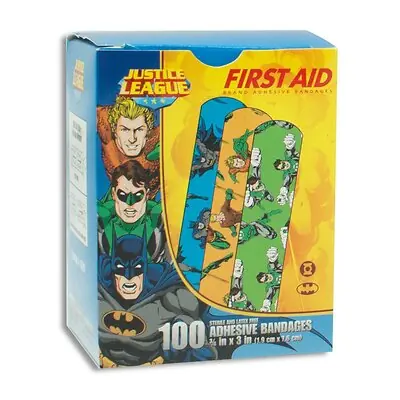 Dukal - 10791 American® White Cross Stat Strip® Kid Design Justice League Adhesive Strip