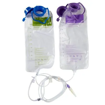 Cardinal - 763662 Enteral Feeding Pump Flush Bag Set without ENFit® Transitional Adapter Kangaroo™ Joey 1000 mL PVC NonSterile
