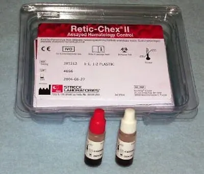Streck Laboratories - 285212 Hematology Control Set Retic-Chex® II Reticulocyte 2 Levels 2 X 1 mL