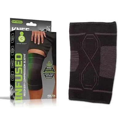 Green Drop Compression LLC - KNE-1452 Knee Sleeve Green Drop™ Small / Medium Pull On 13 to 16 Inch Thigh Circumference Knee