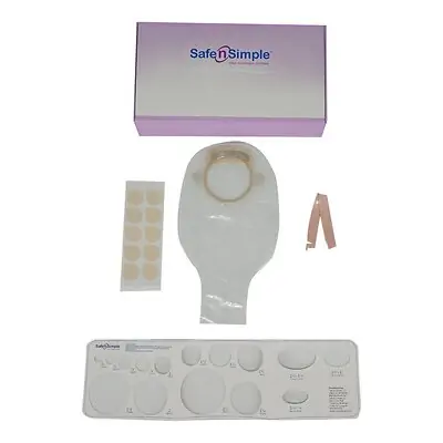 Safe N Simple - SNS7308234 Ostomy Pouch Safe n Simple™ Two-Piece System 12 Inch Length Without Barrier Drainable