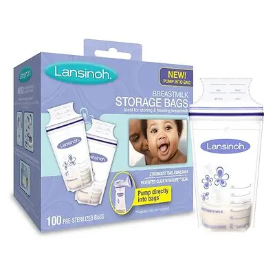 Emerson Healthcare - 20473 Breast Milk Storage Bag Lansinoh® 6 oz. Clear