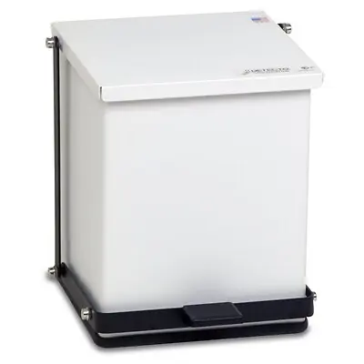 Detecto Scale - P-16 Trash Can Detecto® 16 Quart / 4 gal. White Stainless Steel Square
