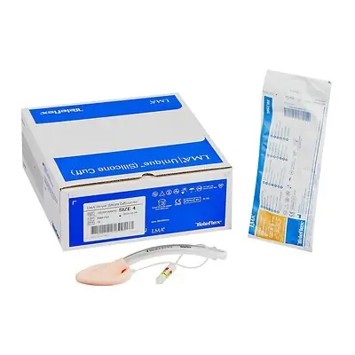 Teleflex LLC - 105200-000040 Straight Laryngeal Mask LMA® Unique™ (Silicone Cuff) Size 4 30 mL Cuff Silicone Single Patient Use Sterile