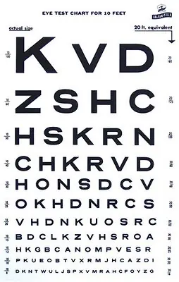 Graham-Field - 1264 Graham-Field Snellen Type Plastic Eye Chart