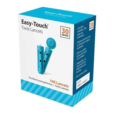 MHC Medical - 830101 Lancet for Lancing Device 30 Gauge Non-Safety Twist Off Cap Finger
