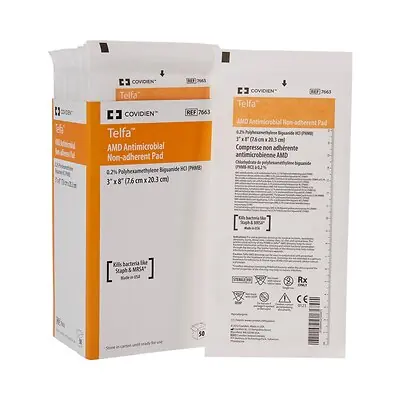 Cardinal - 7663 Telfa™ Impregnated Antimicrobial Dressing