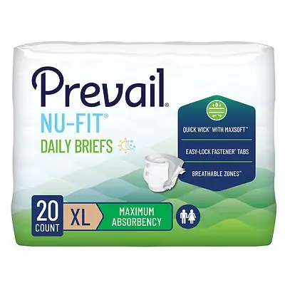 First Quality Products LLC - NU-014/2 Prevail® Nu-Fit® Incontinence Brief