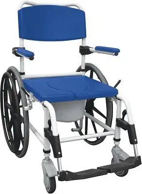 Drive DeVilbiss Healthcare - NRS185006 3-in-1 Commode / Shower Chair drive™ Padded Flip-Back Arms Aluminum Frame Padded Backrest 18 Inch Seat Width 275 lbs. Weight Capacity