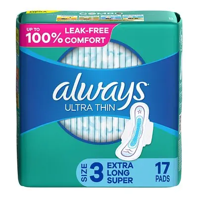 Procter & Gamble - 03077203345 Feminine Pad Always® Ultra Thin With Wings Super Absorbency