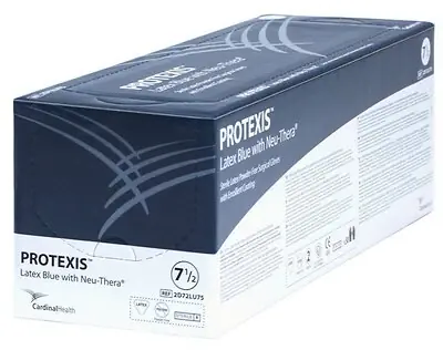 Cardinal - 2D72LU65 Surgical Glove Protexis™ Latex Blue with Neu-Thera® Size 6.5 50 Pairs per Box Sterile Latex Standard Cuff Length Smooth Blue Not Chemo Approved
