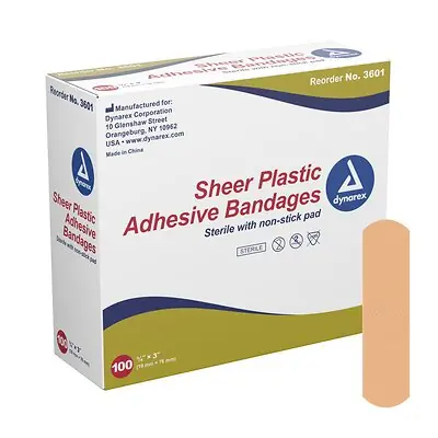 Dynarex - 3601 dynarex® Tan Sheer Adhesive Strip