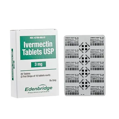 Edenbridge Pharmaceutical - 42799080601 Ivermectin 3 mg Tablet 20 Tablets