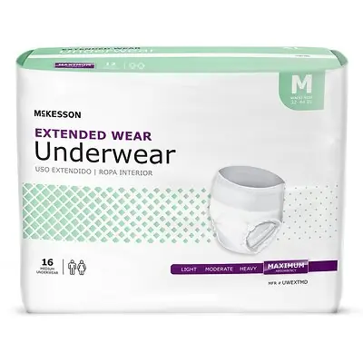 McKesson Brand - UWEXTMD McKesson Extended Wear Maximum Absorbency Underwear