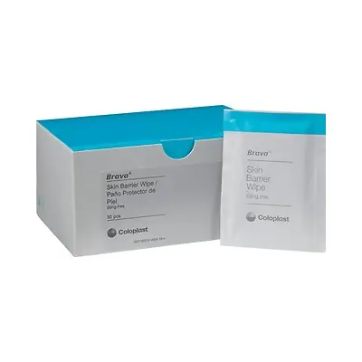 Coloplast 120215 - Brava® Sting-Free Skin Barrier Wipes, 2.75 x 4 Inch - 1/Each, 30/Box