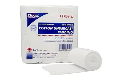 Dukal - 30123 Cast Padding Undercast Dukal™ 3 Inch X 4 Yard Cotton NonSterile
