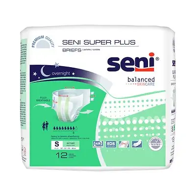 TZMO USA Inc - S-SM12-BP1 Seni® Super Plus Overnight Heavy to Severe Absorbency Incontinence Brief