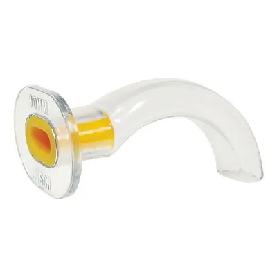 Teleflex Medical - 124701040 Guedel Oropharyngeal Airway Rusch® Yellow 90 mm Length ISO 9 NonSterile Adult