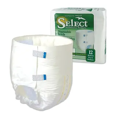 Principle Business Enterprises - 2624 Incontinence Brief Select® Adult Medium Unisex Disposable Heavy Absorbency