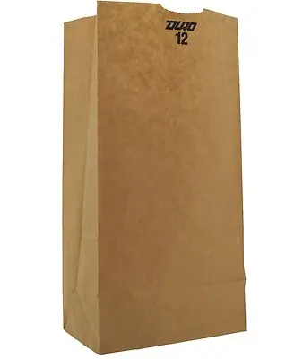 RJ Schinner Co - 18412 Grocery Bag Duro® Brown Kraft Recycled Paper #12