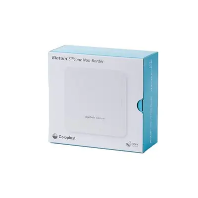 Coloplast - 39022 Foam Dressing Biatain® Silicone Non-Border 4 X 4 Inch Without Border Film Backing Silicone Face Square Sterile
