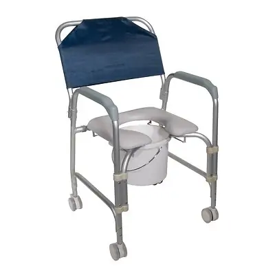 Drive DeVilbiss Healthcare - 11114KD-1 drive™ Aluminum Shower Chair and Commode with Casters