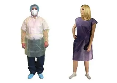 Dukal - 304 Patient Exam Gown Medium Dark Blue Disposable