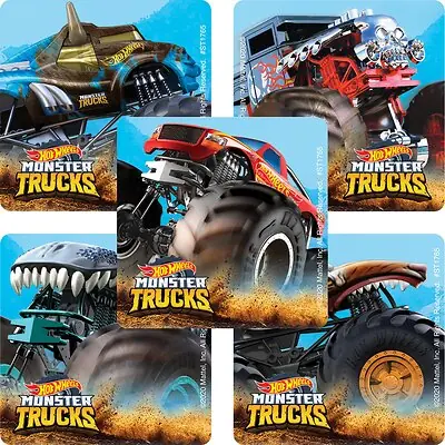 SmileMakers - ST1765B Sticker SmileMakers® 100 per Box Hot Wheels Monster Truck 2-1/2 X 2-1/2 Inch
