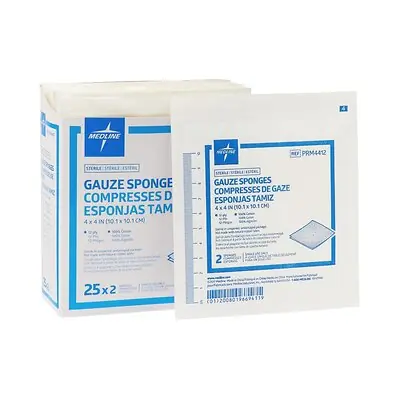 Medline - PRM4412 Medline Sterile Gauze Sponge
