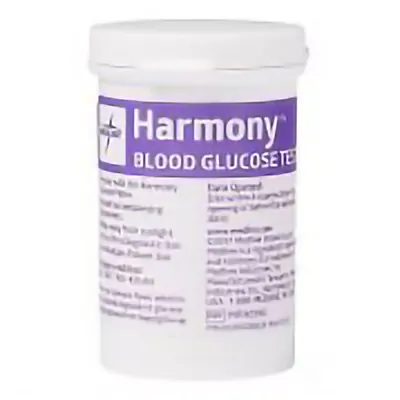 Medline - MPH6550 Blood Glucose Test Strips Medline 50 Strips per Pack For use with Harmony Blood Glucose Monitoring System
