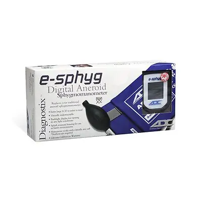 American Diagnostic Corp - 7002-10SABK Manual Digital Blood Pressure Monitor E-sphyg™ Small Adult Cuff Arm Nylon Cuff 19 - 27 cm Pocket Aneroid