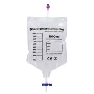 GBUK Group Ltd. - DBP-1000 Enteral Drainage Bag ENFit® Without Tubing 1000 mL Sterile ENFit® Connector Barrier
