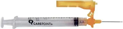 Allison Medical Inc - 35-8201 Safety Hypodermic Syringe with Needle Carepoint™ Safety™ 3 mL 1 Inch 25 Gauge Hinged Safety Needle Regular Wall