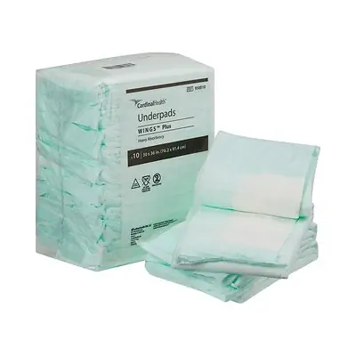Cardinal - 958B10 Wings™ Plus Heavy Absorbency Underpads