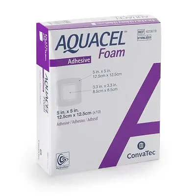 ConvaTec - 420619 Aquacel® Silicone Adhesive with Border Silicone Foam Dressing