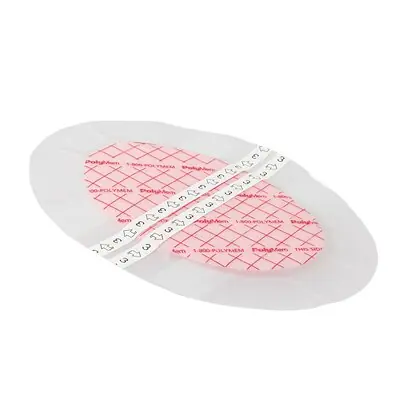 Ferris Manufacturing - 8086 PolyMem® Shapes® Adhesive with Border Foam Dressing, 6½ x 8-1/5 Inch Oval