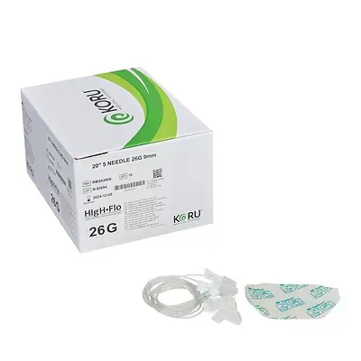 KORU Medical Systems - RMS52609 Sub-Q Infusion Set HIgH-Flo™5 5 X 26 Gauge 9 mm 20 Inch Tubing Without Port