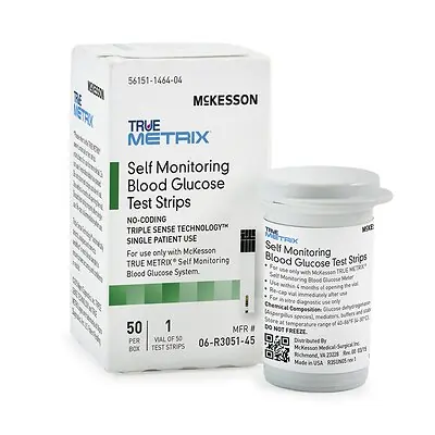 McKesson Brand - 06-R3051-45 McKesson TRUE METRIX® Blood Glucose Test Strips