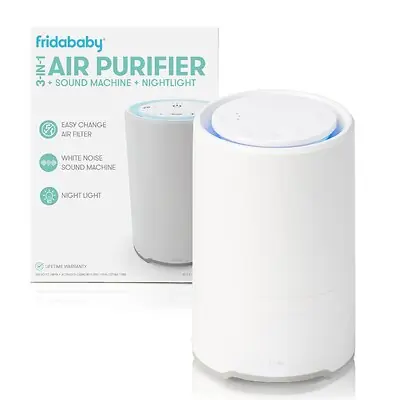 Fridababy LLC - 100000080 Air Purifier Fridababy® 150 sq ft. 7 X 7 X 9.5 Inch AC Power Hepa and Carbon Filter 3 Speeds